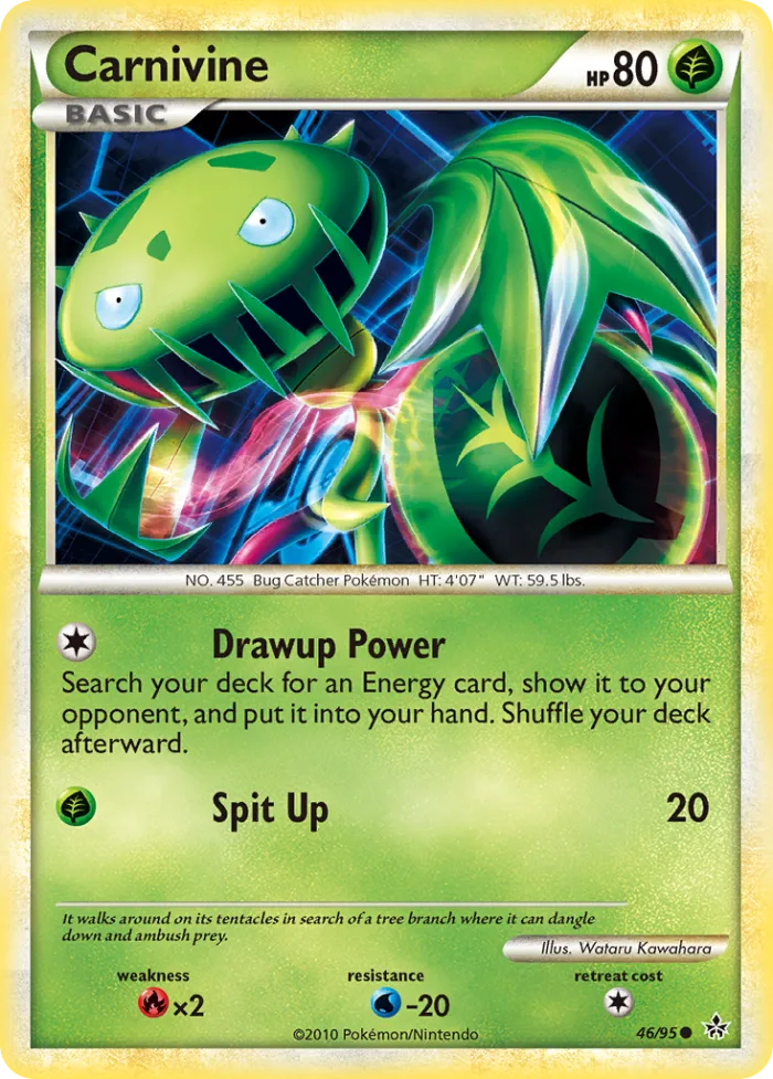 Carnivine #46 HS—Unleashed Pokemon card
