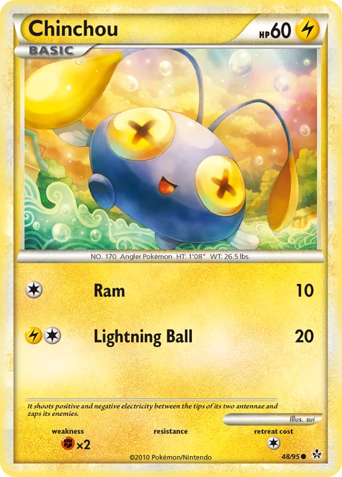 Chinchou #48 HS—Unleashed Pokemon card