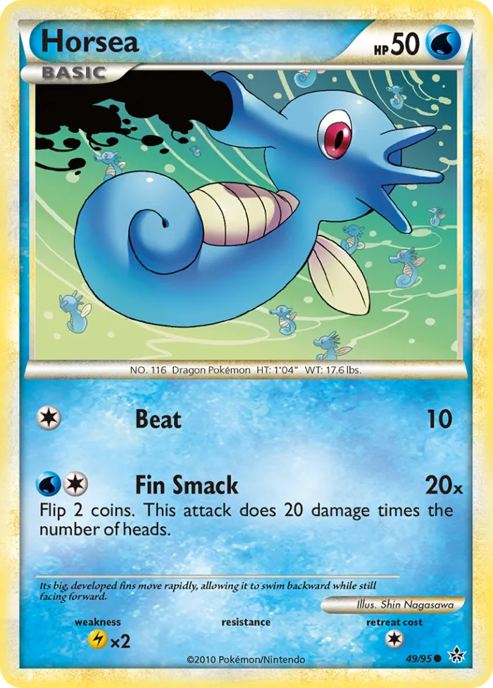 Horsea #49 HS—Unleashed Pokemon card