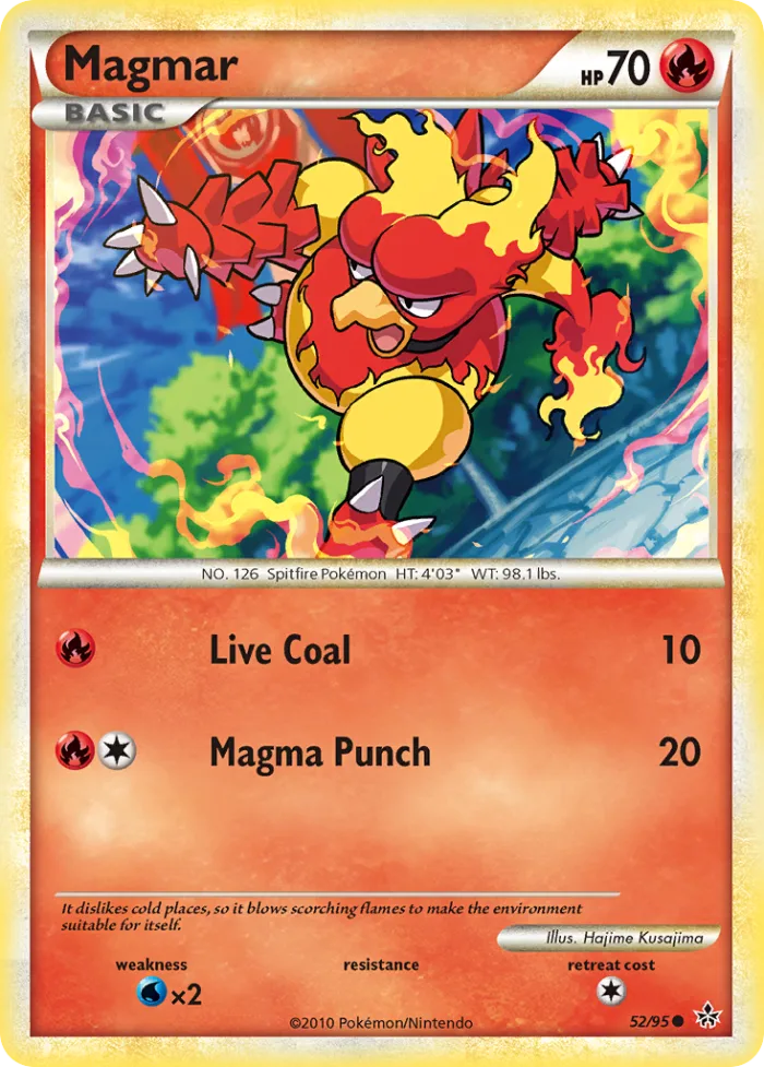 Magmar #52 HS—Unleashed Pokemon card