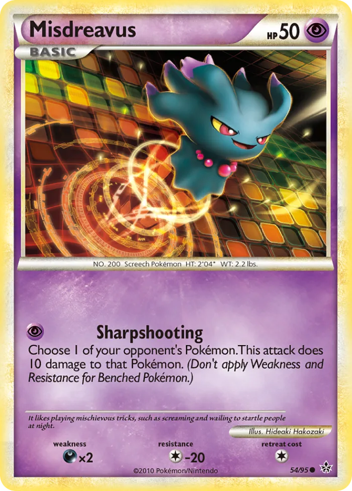 Misdreavus #54 HS—Unleashed Pokemon card