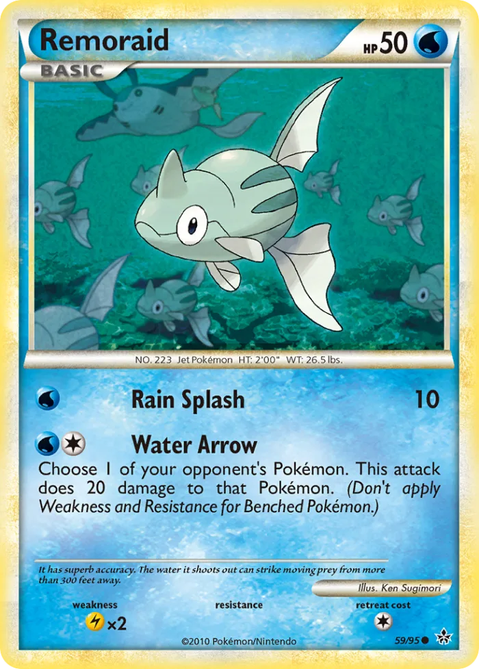 Remoraid #59 HS—Unleashed Pokemon card
