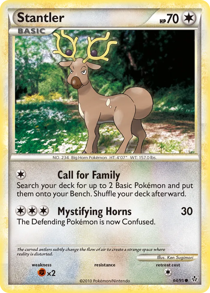 Stantler #64 HS—Unleashed Pokemon card