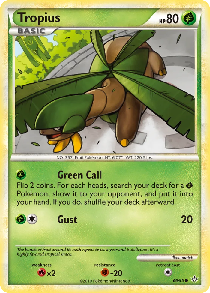 Tropius #66 HS—Unleashed Pokemon card