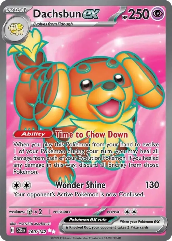 Dachsbun ex #160 Stellar Crown Pokemon card