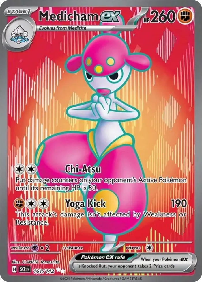 Medicham ex #161 Stellar Crown Pokemon card