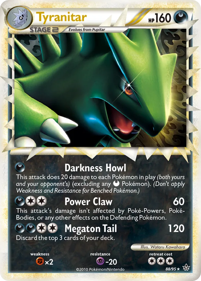 Tyranitar #88 HS—Unleashed Pokemon card