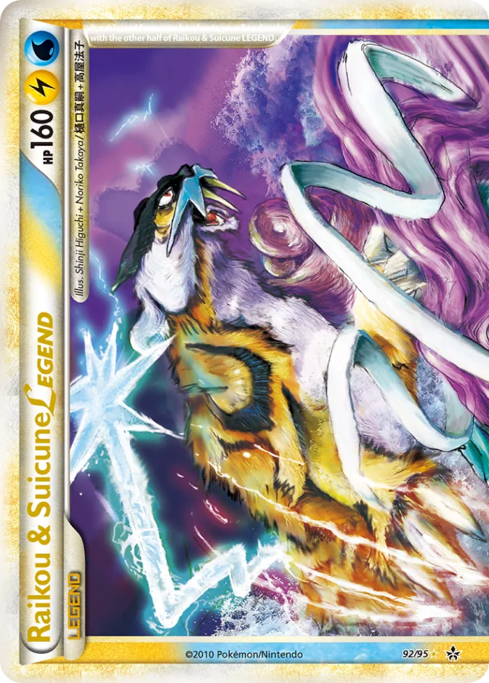 Raikou & Suicune LEGEND #92 HS—Unleashed Pokemon card
