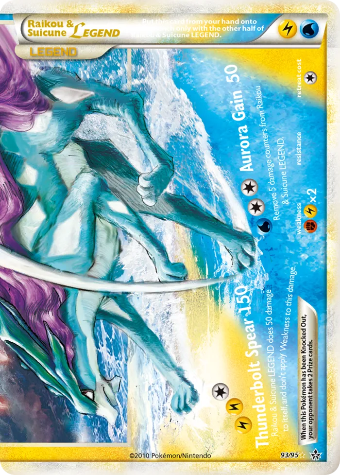 Raikou & Suicune LEGEND #93 HS—Unleashed Pokemon card