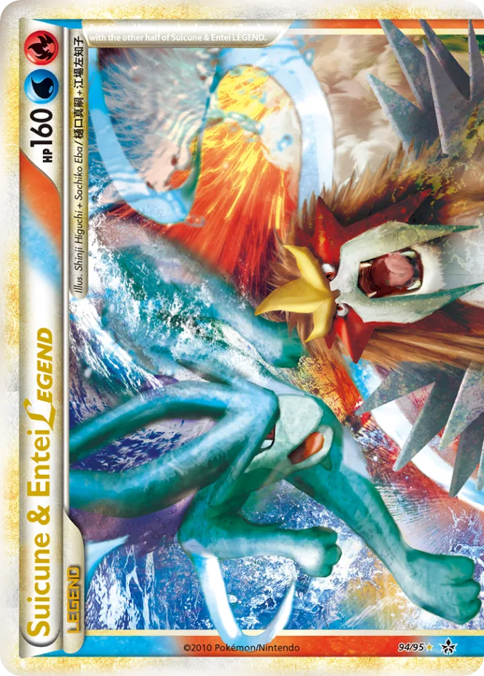 Suicune & Entei LEGEND #94 HS—Unleashed Pokemon card