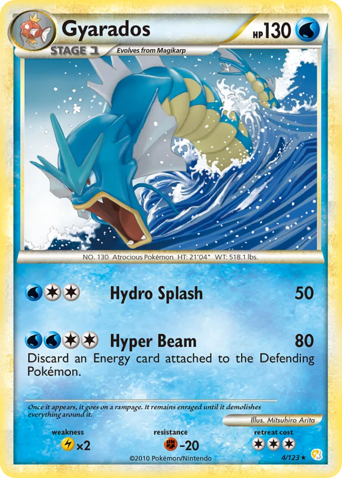 Gyarados #4 HeartGold & SoulSilver Pokemon card