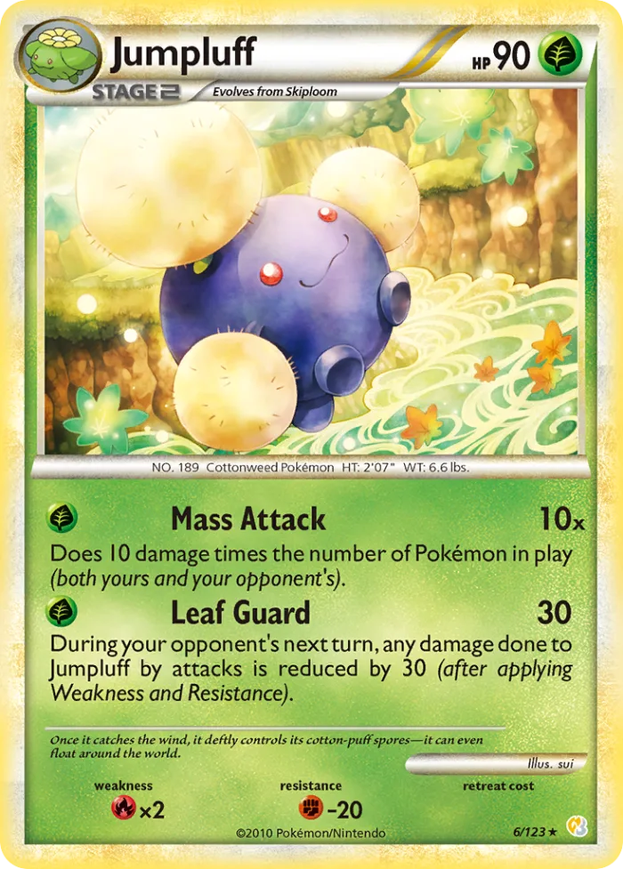 Jumpluff #6 HeartGold & SoulSilver Pokemon card