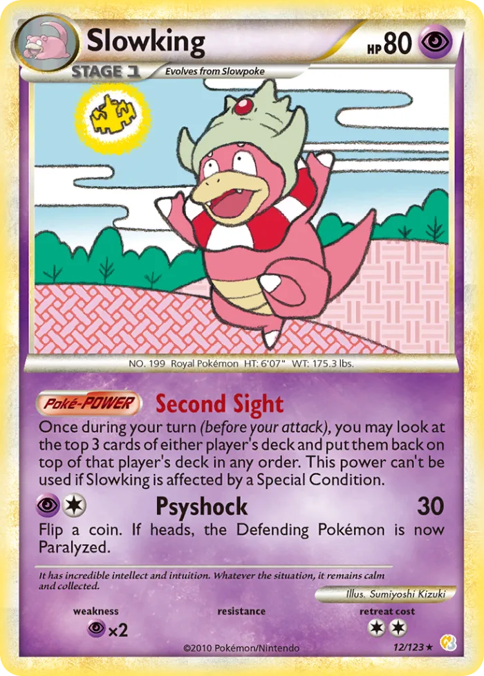 Slowking #12 HeartGold & SoulSilver Pokemon card