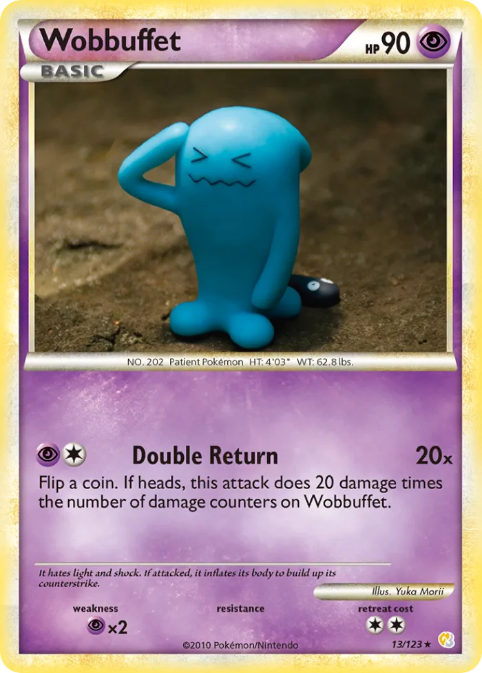 Wobbuffet #13 HeartGold & SoulSilver Pokemon card
