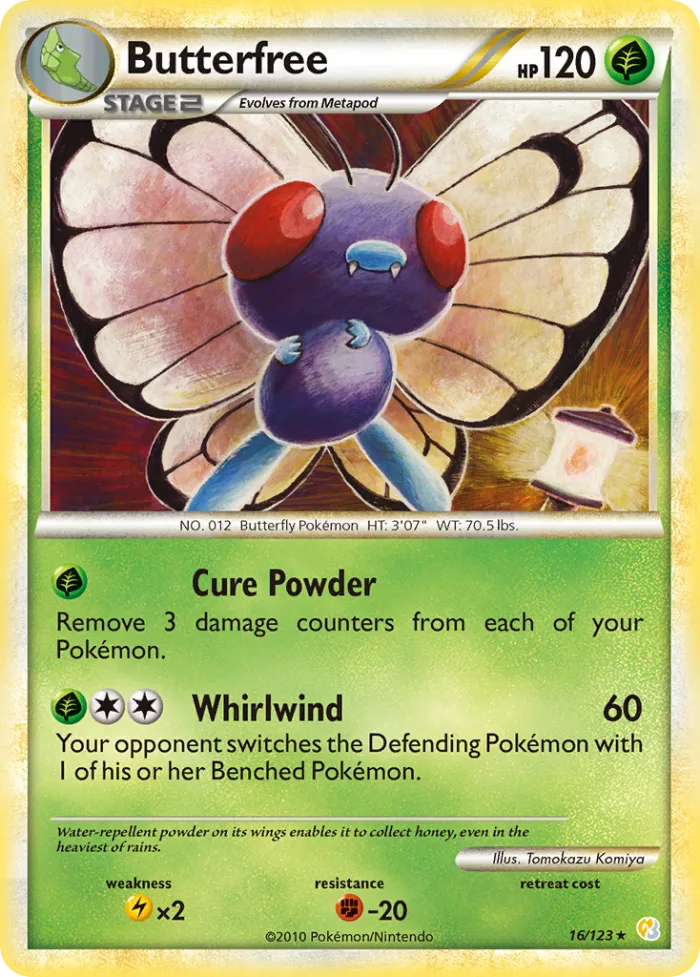 Butterfree #16 HeartGold & SoulSilver Pokemon card