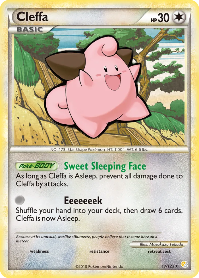 Cleffa #17 HeartGold & SoulSilver Pokemon card