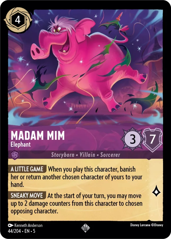 Madam Mim #44 Shimmering Skies Disney Lorcana card