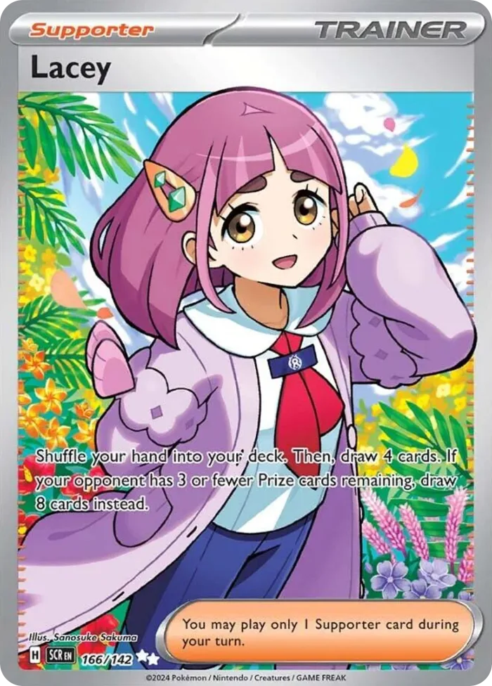 Lacey #166 Stellar Crown Pokemon card