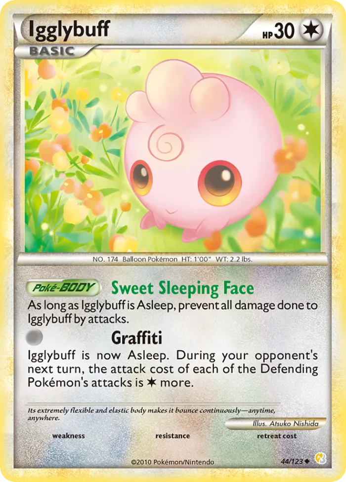 Igglybuff #44 HeartGold & SoulSilver Pokemon card