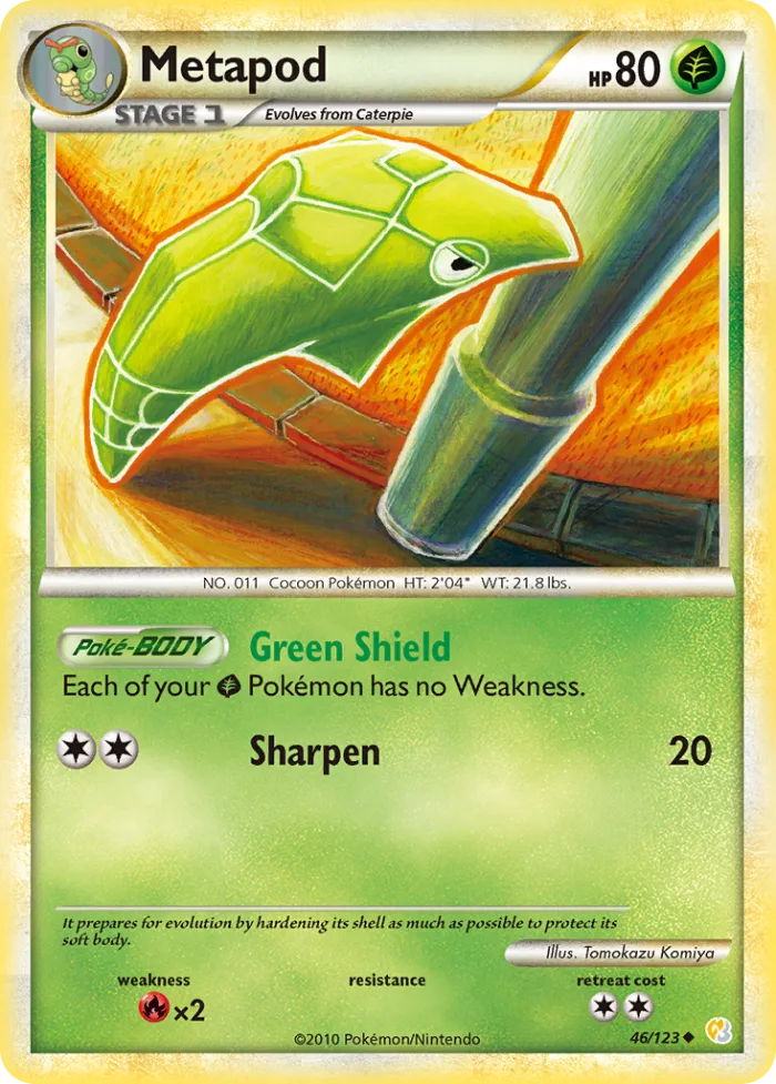 Metapod #46 HeartGold & SoulSilver Pokemon card