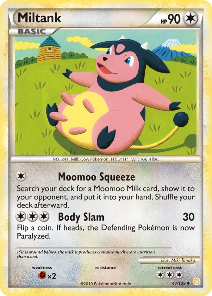 Miltank #47 HeartGold & SoulSilver Pokemon card