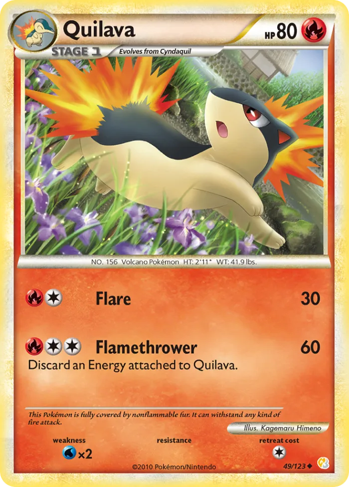 Quilava #49 HeartGold & SoulSilver Pokemon card