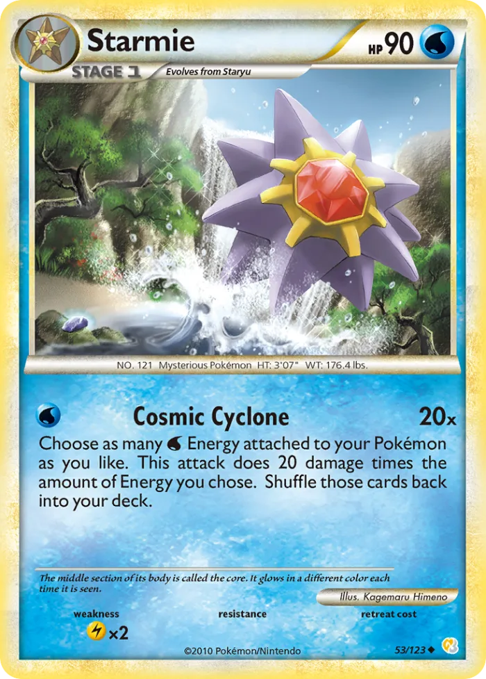 Starmie #53 HeartGold & SoulSilver Pokemon card