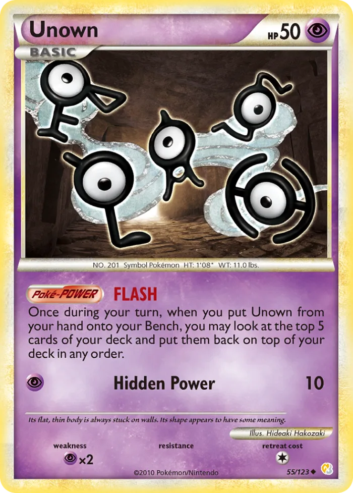 Unown #55 HeartGold & SoulSilver Pokemon card
