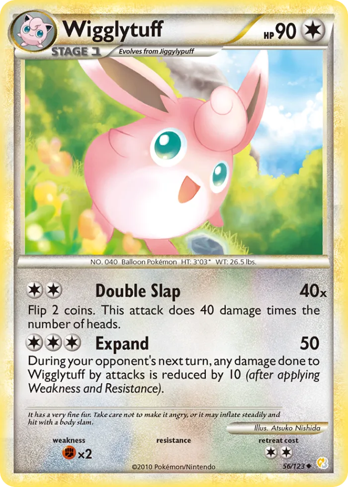 Wigglytuff #56 HeartGold & SoulSilver Pokemon card