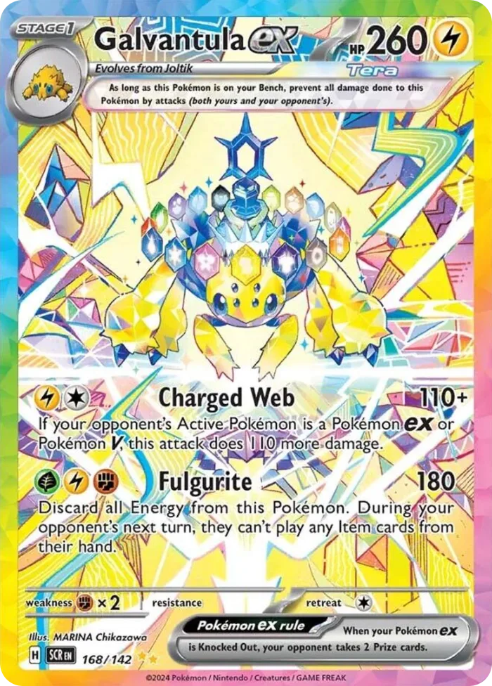 Galvantula ex #168 Stellar Crown Pokemon card