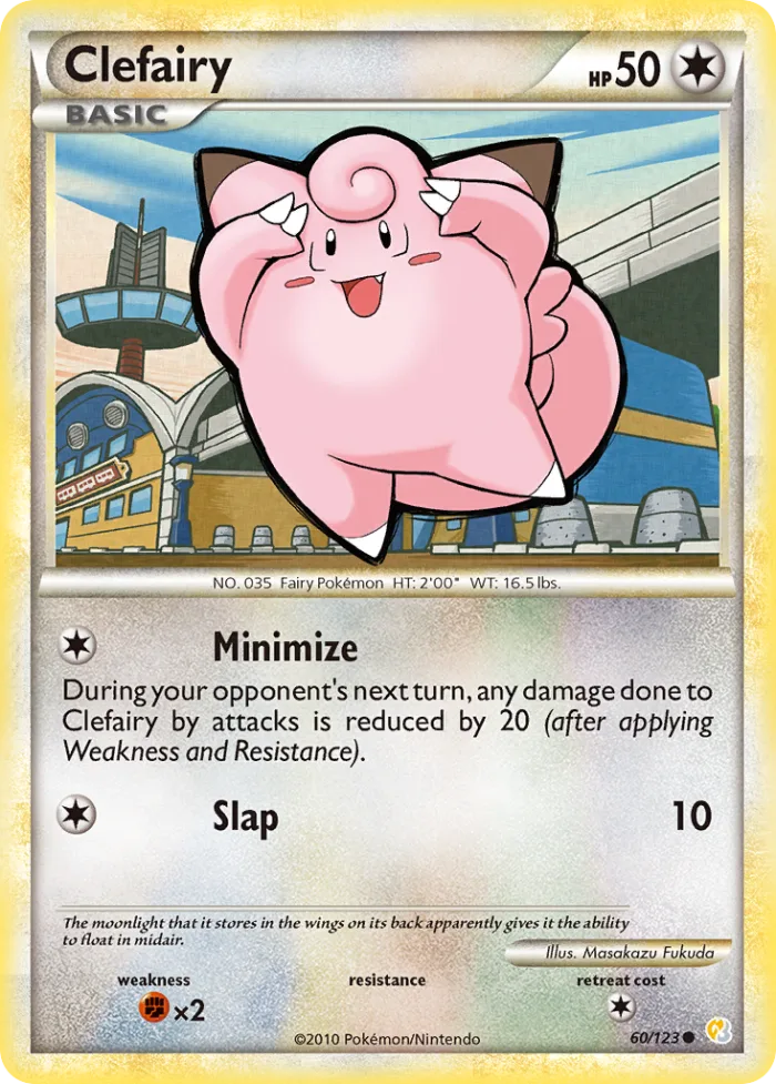 Clefairy #60 HeartGold & SoulSilver Pokemon card