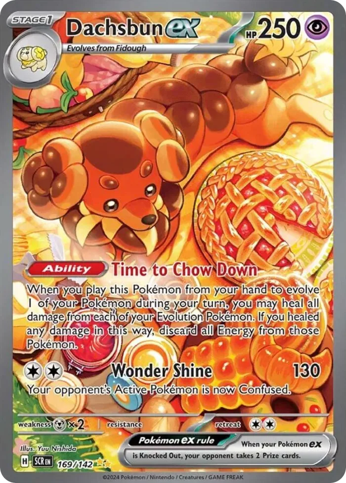 Dachsbun ex #169 Stellar Crown Pokemon card