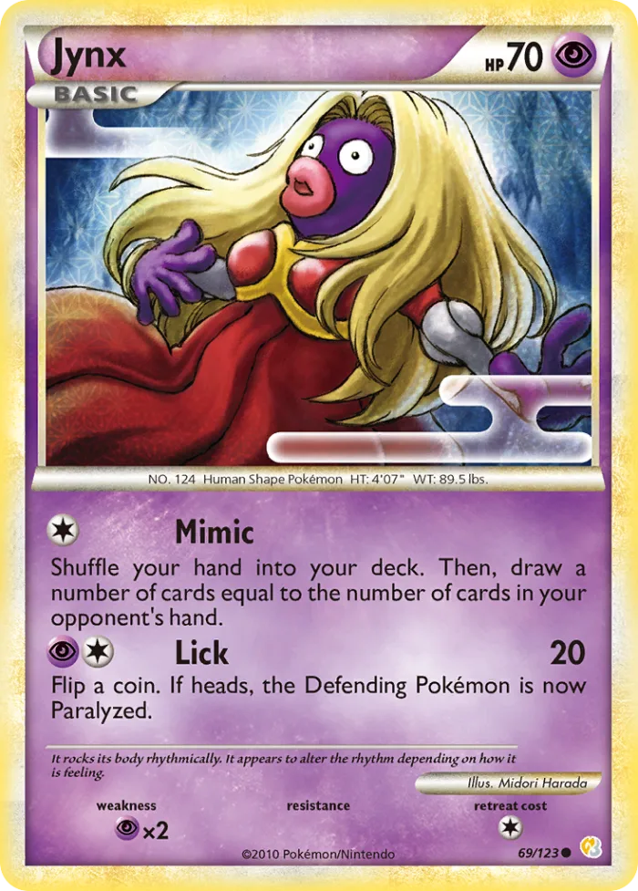 Jynx #69 HeartGold & SoulSilver Pokemon card