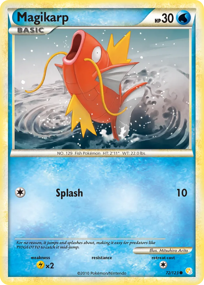 Magikarp #72 HeartGold & SoulSilver Pokemon card