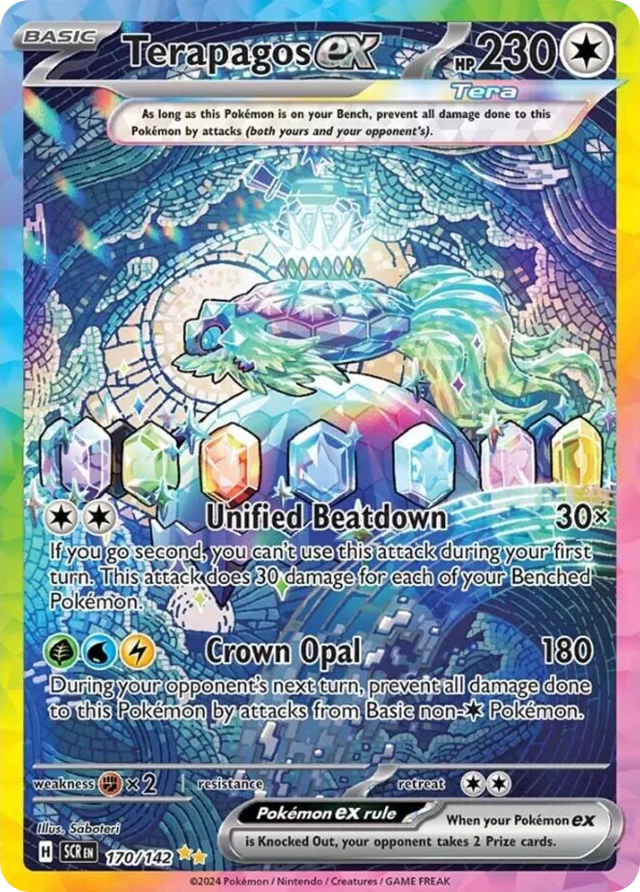 Terapagos ex #170 Stellar Crown Pokemon card