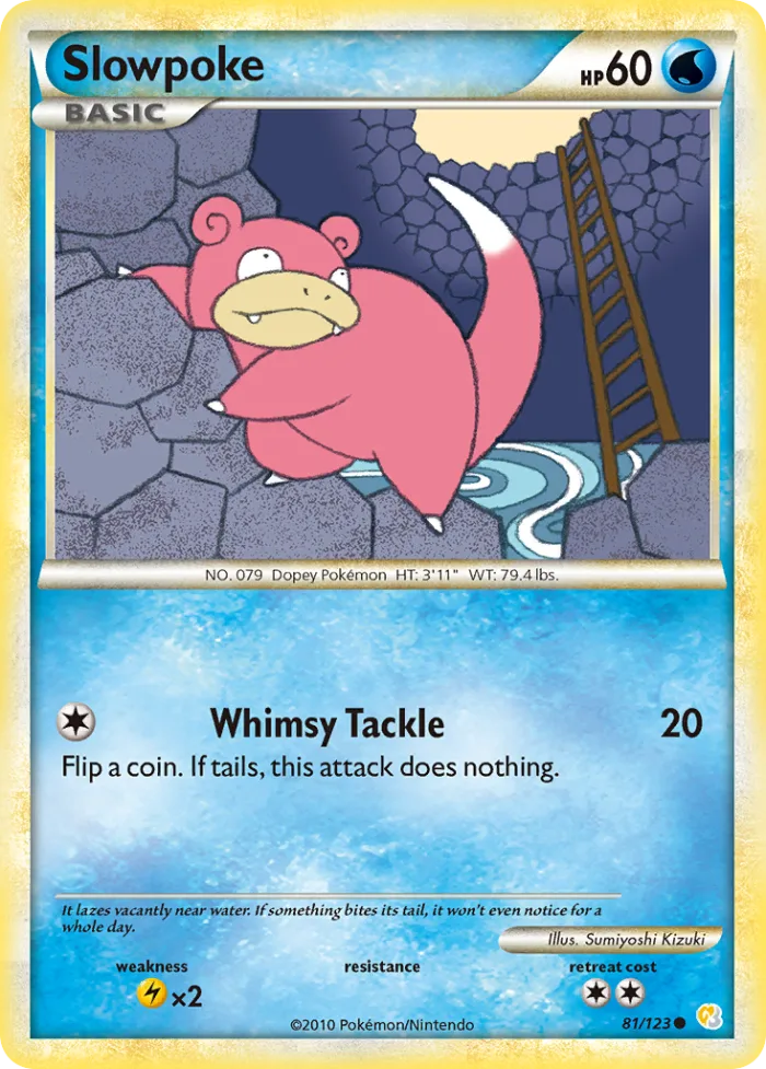 Slowpoke #81 HeartGold & SoulSilver Pokemon card