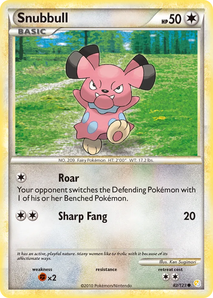Snubbull #82 HeartGold & SoulSilver Pokemon card