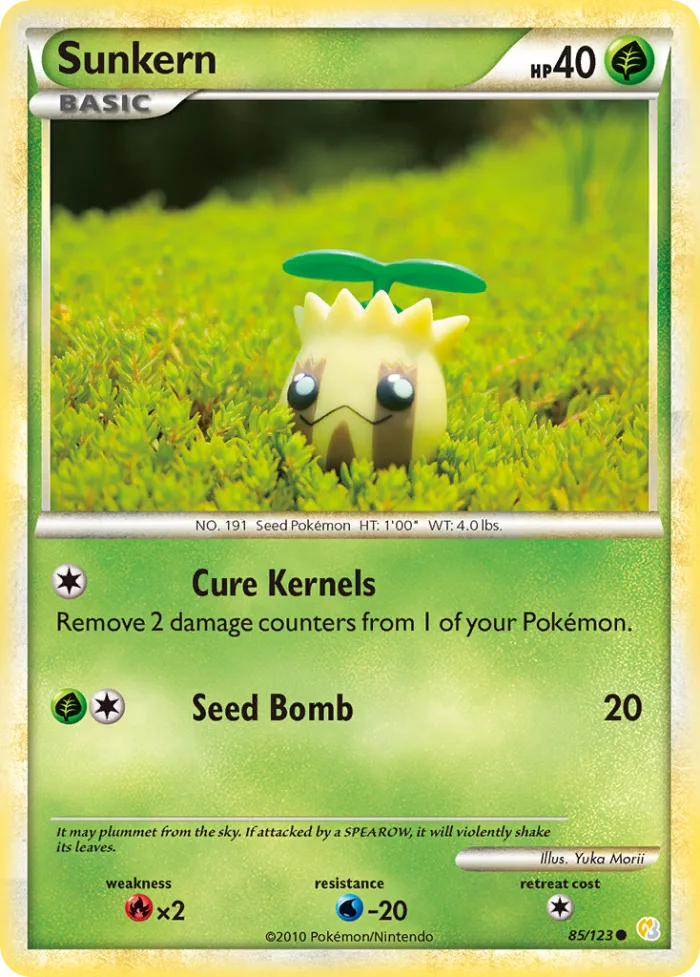 Sunkern #85 HeartGold & SoulSilver Pokemon card