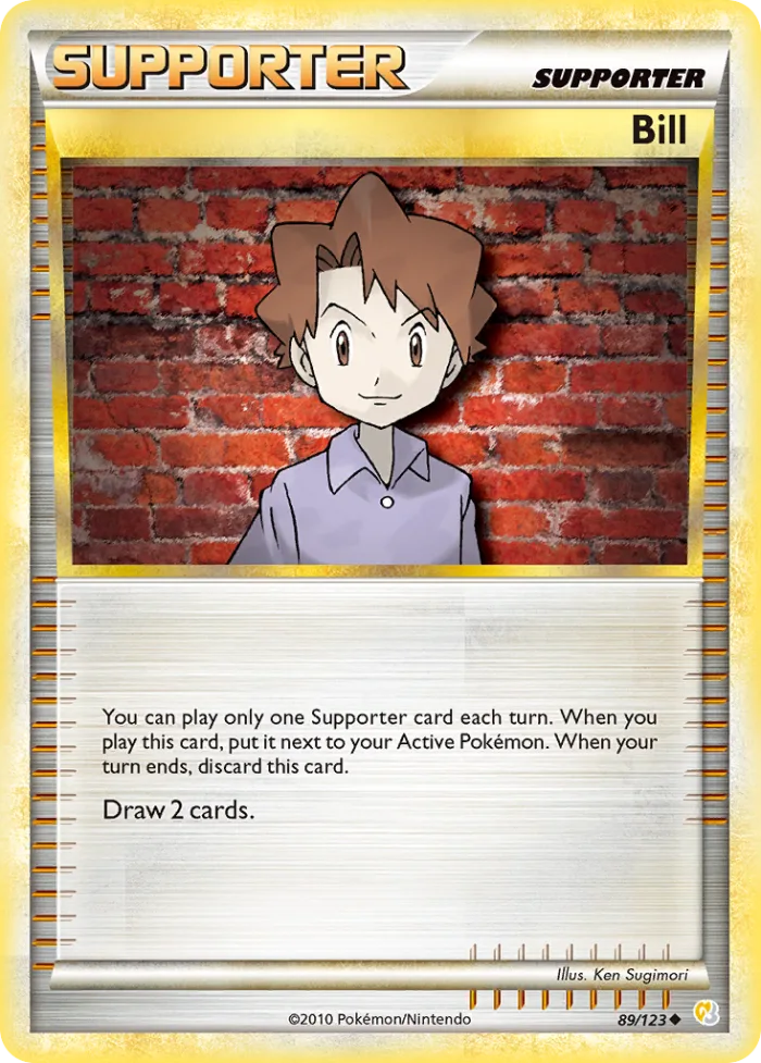 Bill #89 HeartGold & SoulSilver Pokemon card
