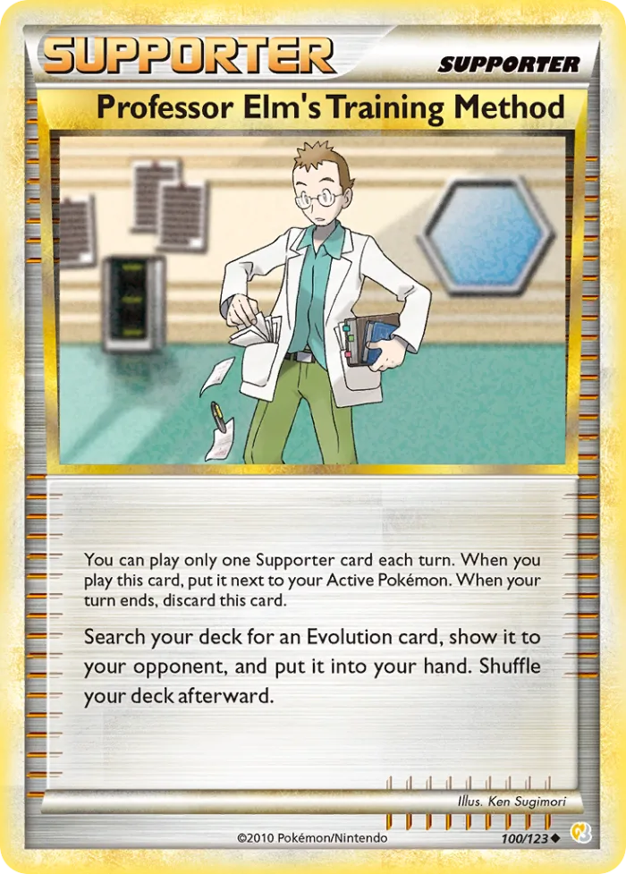 Professor Elm's Training Method #100 HeartGold & SoulSilver Pokemon card