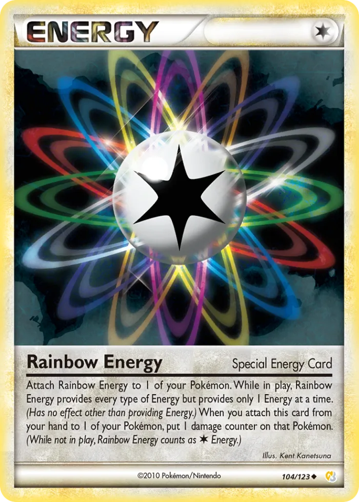 Rainbow Energy #104 HeartGold & SoulSilver Pokemon card