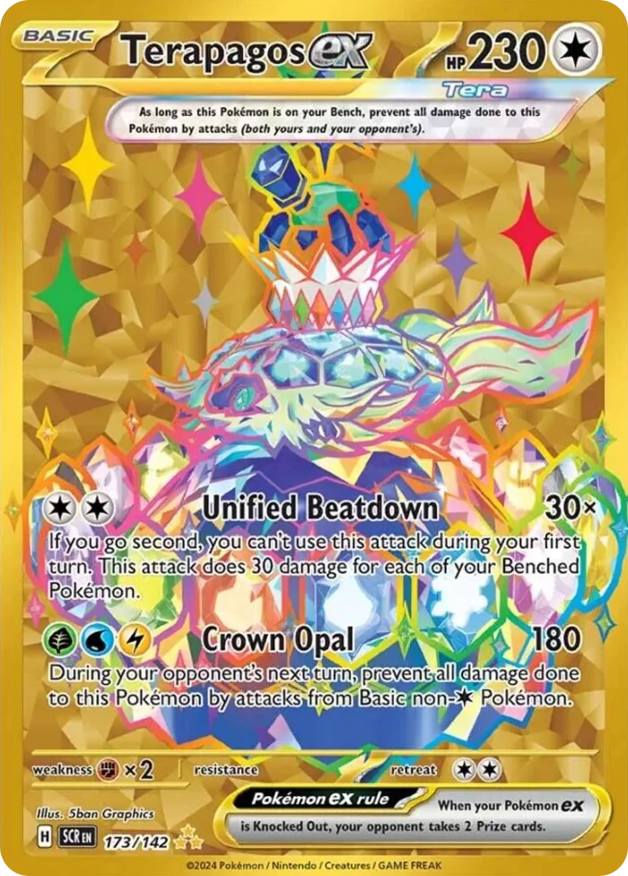 Terapagos ex #173 Stellar Crown Pokemon card