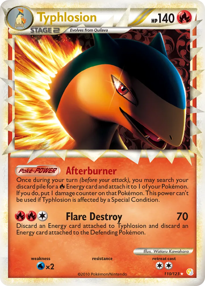 Typhlosion #110 HeartGold & SoulSilver Pokemon card