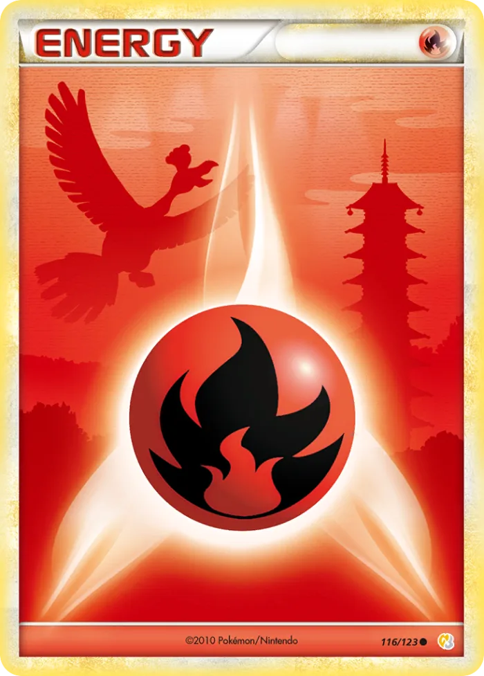 Fire Energy #116 HeartGold & SoulSilver Pokemon card