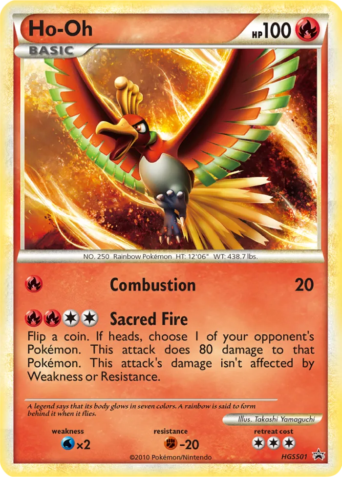 Ho-Oh #HGSS01 HGSS Black Star Promos Pokemon card