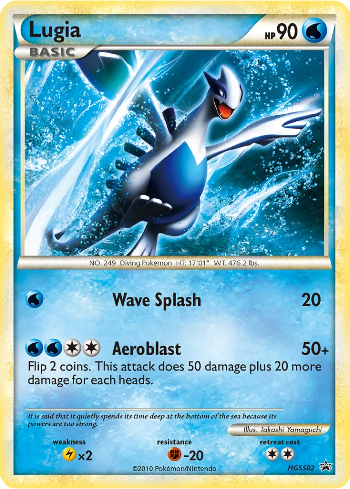 Lugia #HGSS02 HGSS Black Star Promos Pokemon card