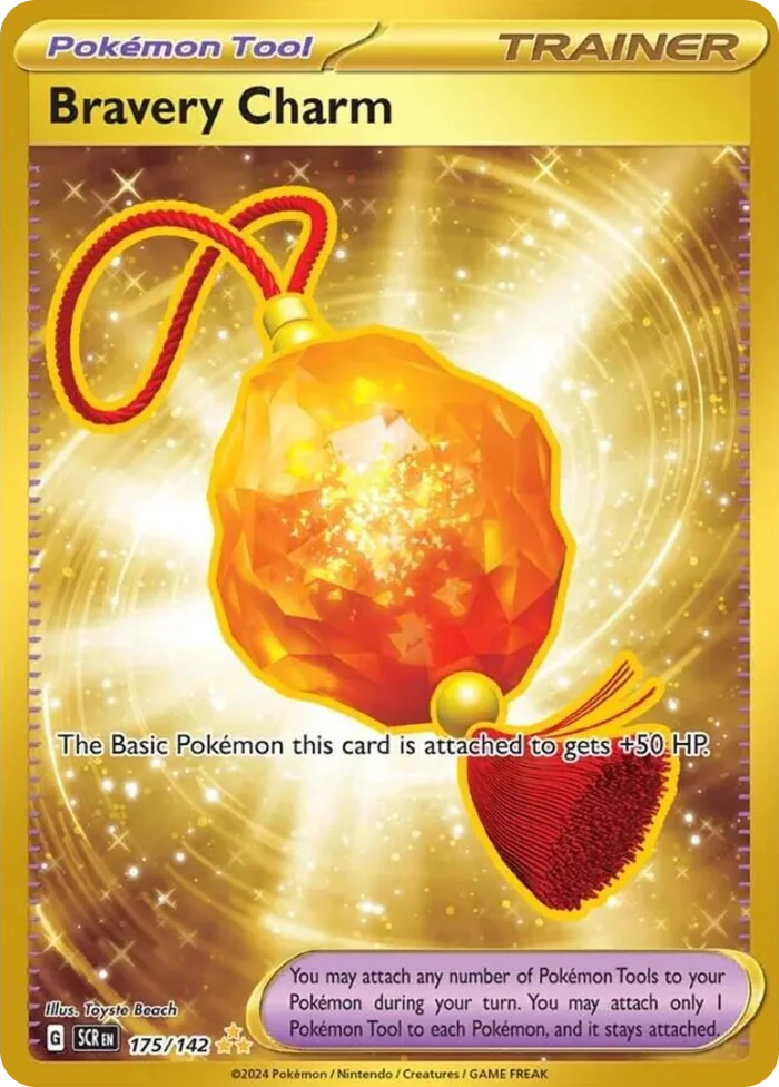 Bravery Charm #175 Stellar Crown Pokemon card