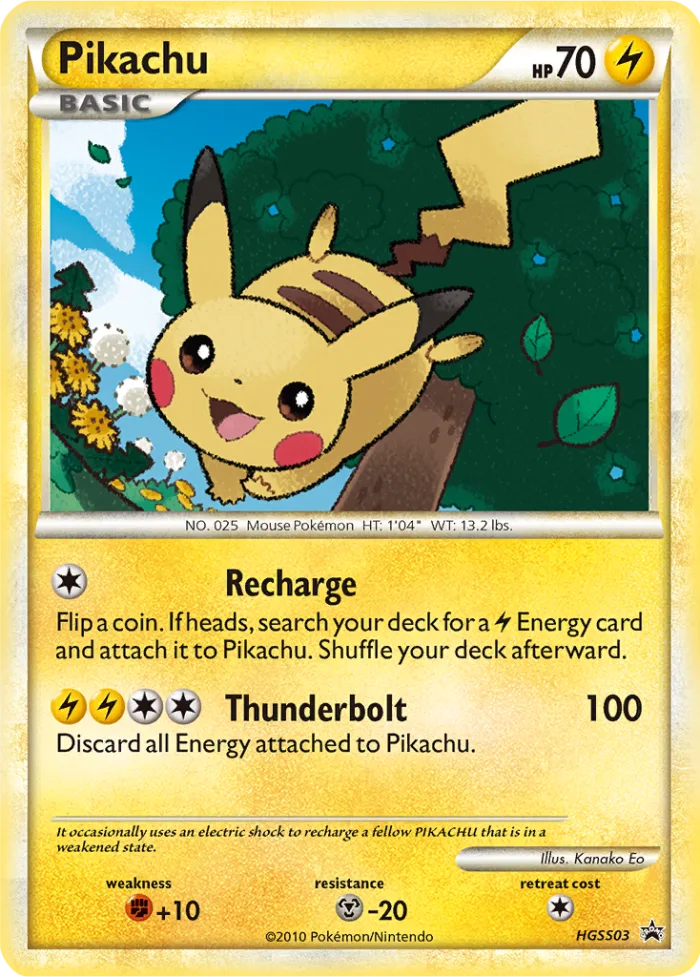 Pikachu #HGSS03 HGSS Black Star Promos Pokemon card