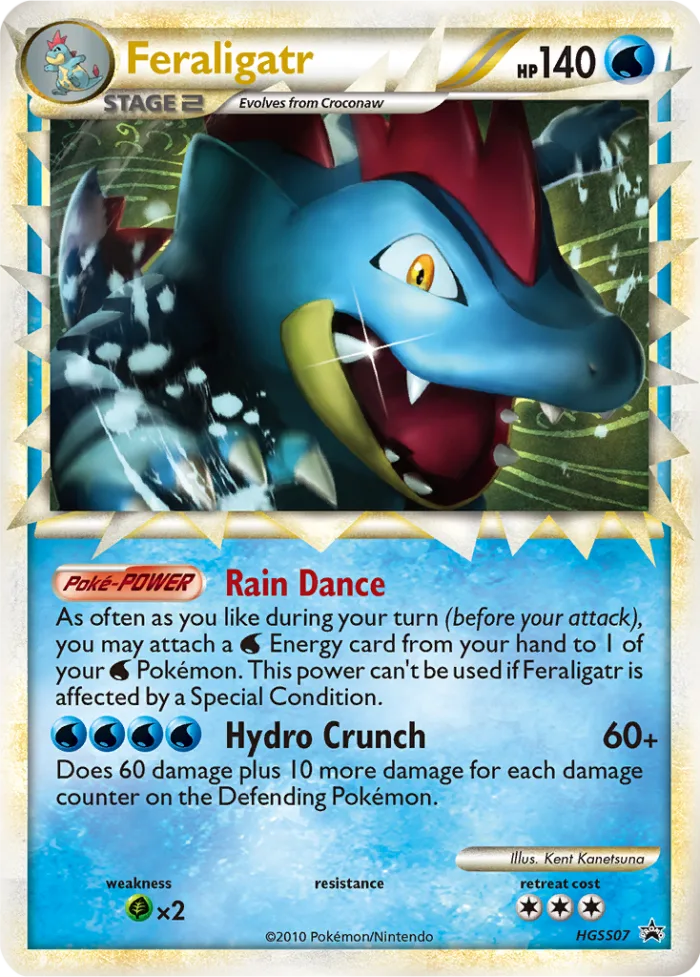 Feraligatr #HGSS07 HGSS Black Star Promos Pokemon card