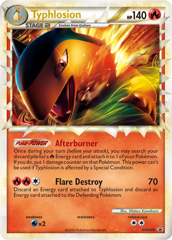 Typhlosion #HGSS09 HGSS Black Star Promos Pokemon card